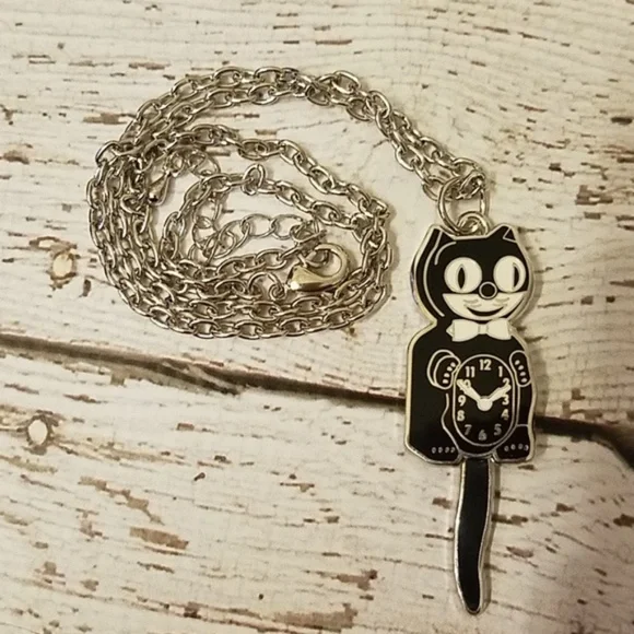black kit-cat klock cat necklace - Picture 3 of 6
